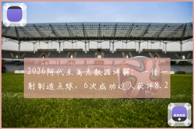 2026阿代米高光数据详解:一传一射制造点球,6次成功过人获评8.2分,却遭争议破门被吹